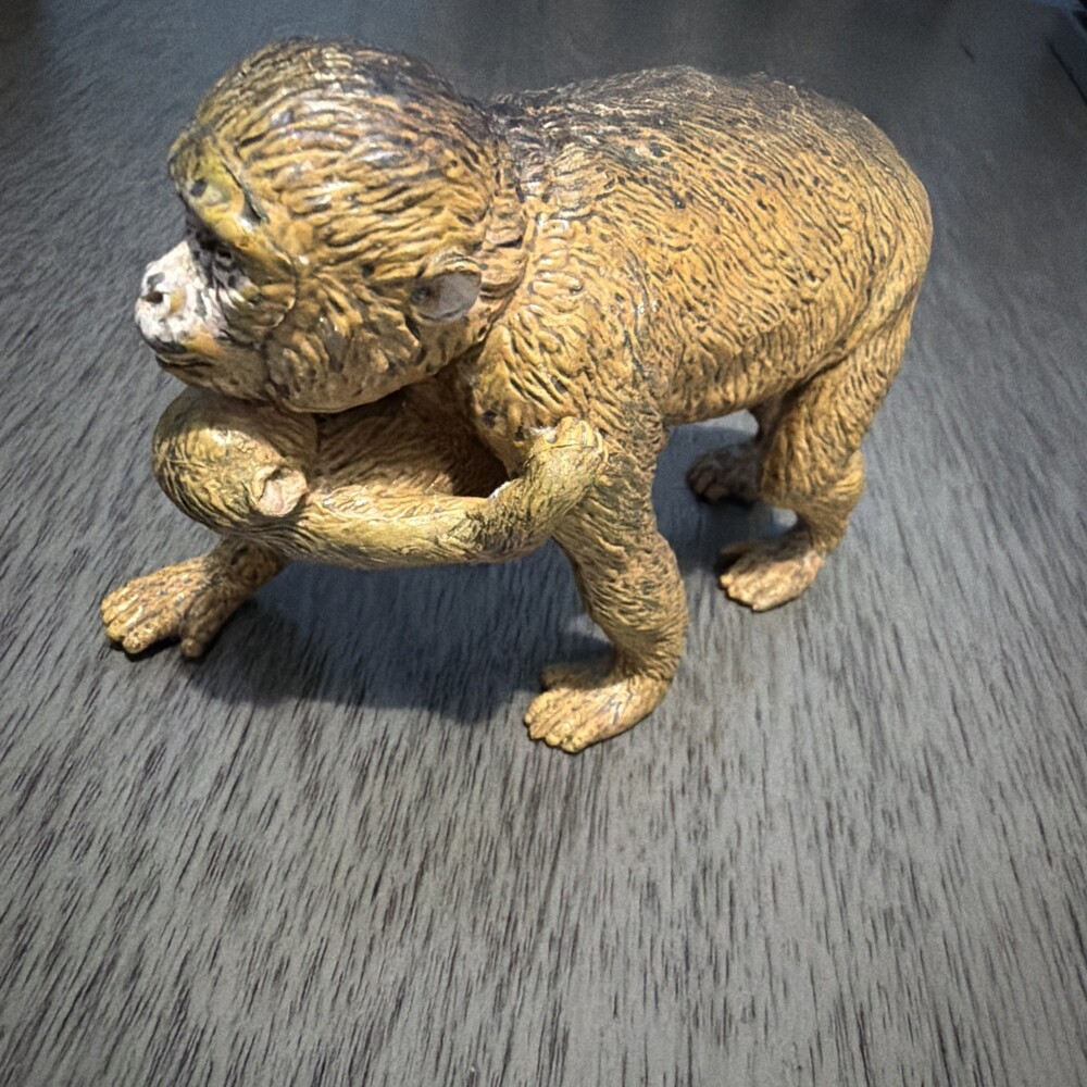 Vintage AAA Macaques with Baby Animal Figure 6” Long
